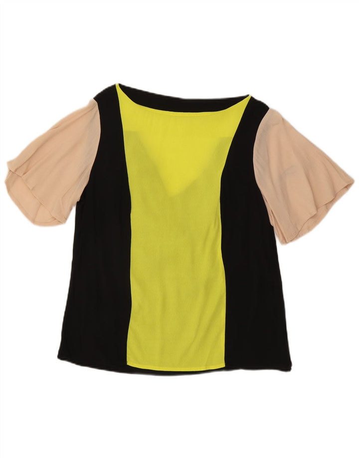 Trussardi Jeans Womens Blouse Top IT 44 Medium Multicoloured Colourblock