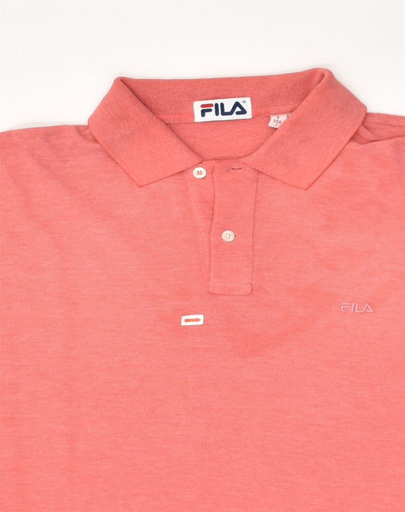 FILA Mens Polo Shirt IT 52 Large Pink Cotton | Vintage Fila | Thrift | Second-Hand Fila | Used Clothing | Messina Hembry 