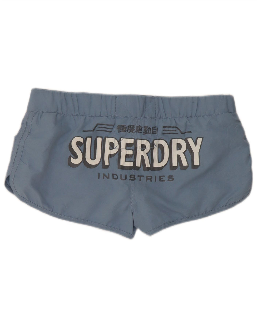 Superdry Womens Graphic Swimming Shorts UK 16 Large  Blue Polyester