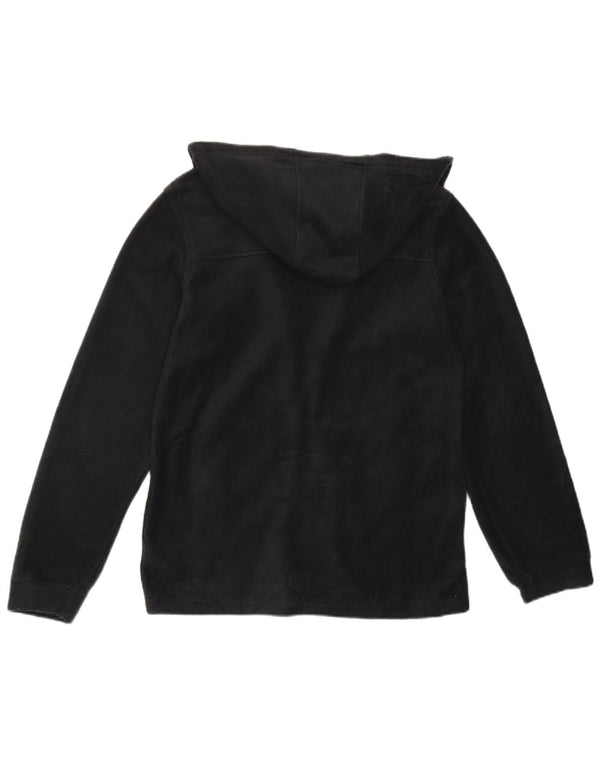 Columbia Girls Hooded Fleece Jacket 14-15 Years Large Black Polyester