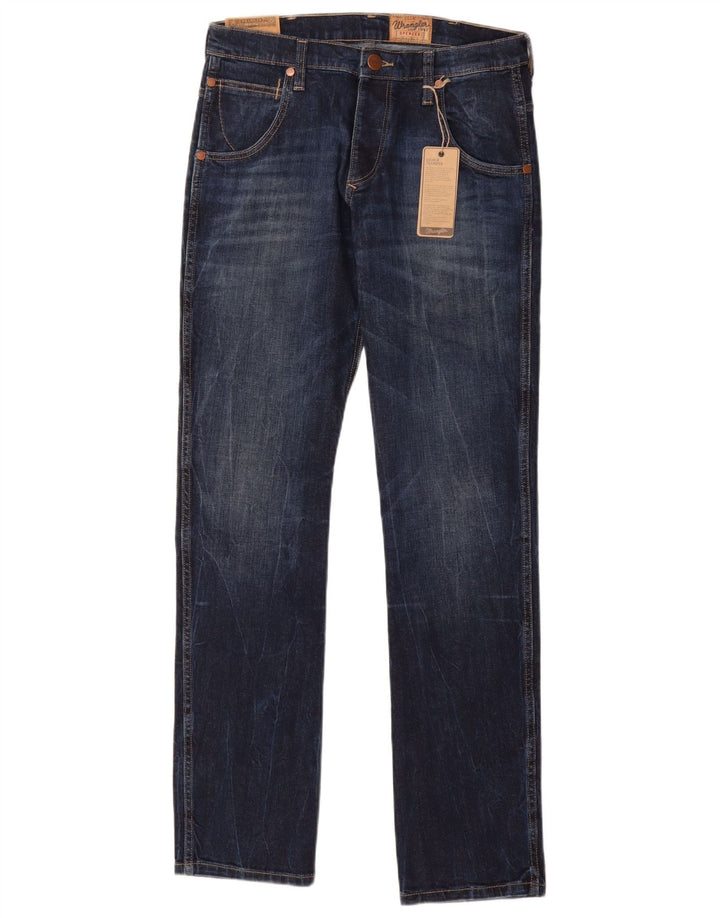 Wrangler Mens Spencer Slim Jeans W30 L34 Navy Blue Cotton