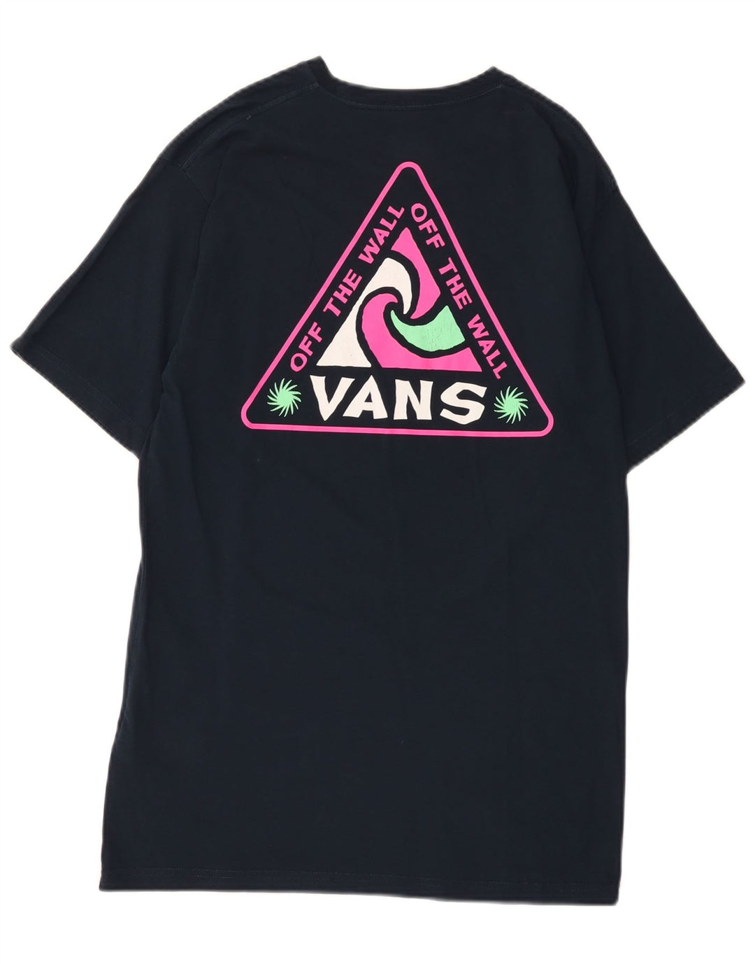 Vans Mens Classic Fit Graphic T-Shirt Top Medium Navy Blue Cotton