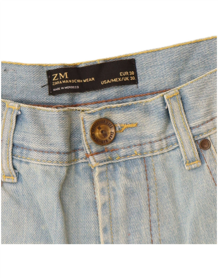 Zara Mens Slim Jeans EU 38 Small W30 L34 Blue Cotton