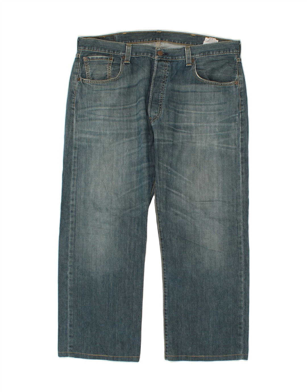 LEVI'S Mens 501 Straight Jeans W38 L26 Blue Cotton