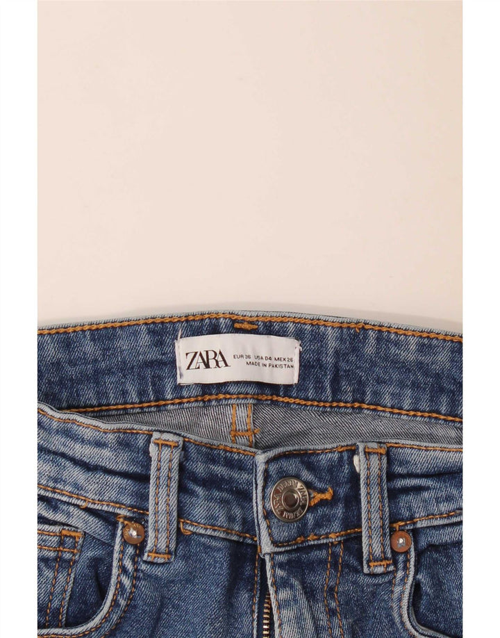 Zara Womens Flared Jeans EU 36 XS W26 L25 Blue