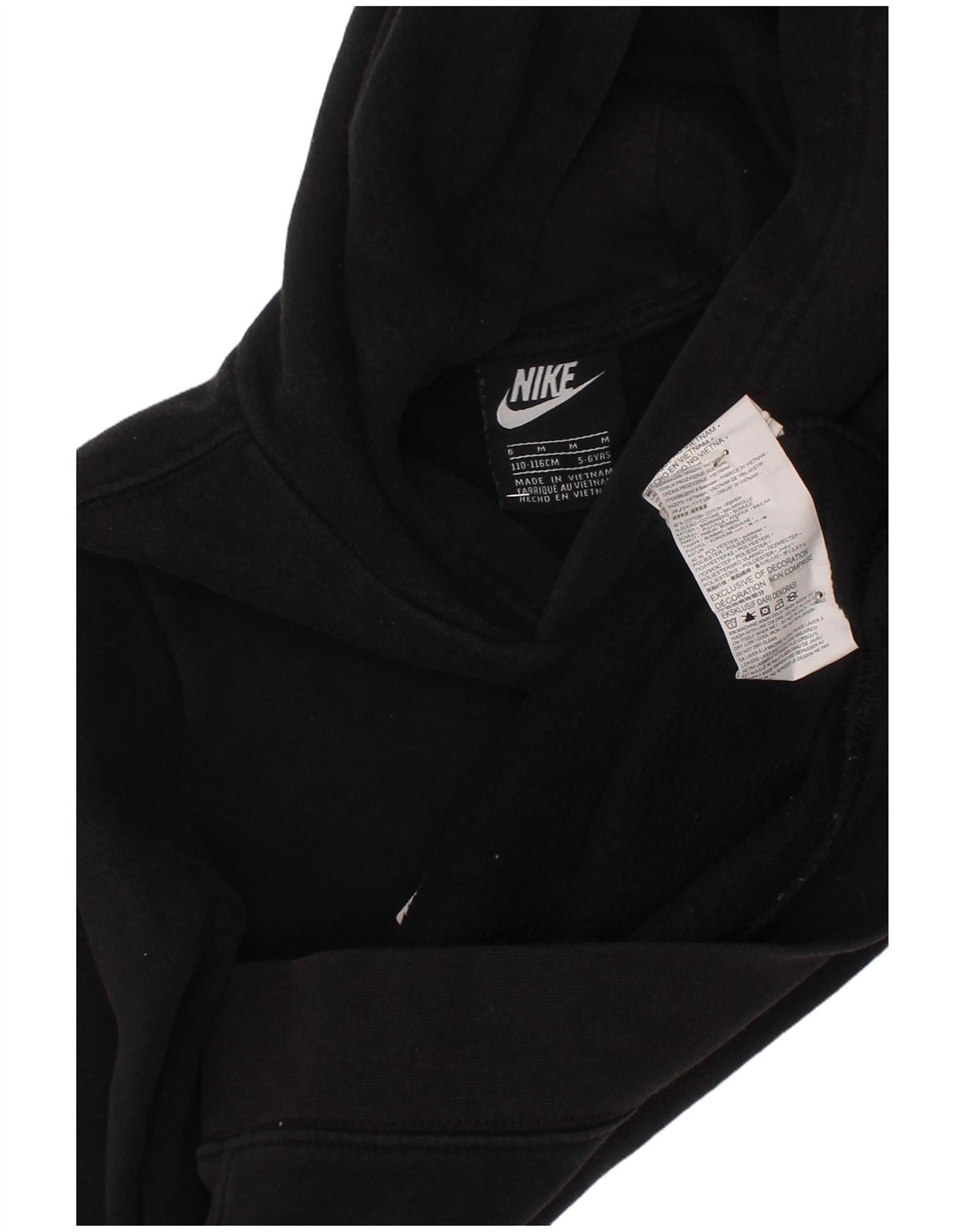 black nike hoodie cotton