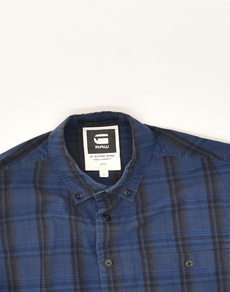 G-STAR Mens Shirt Small Blue Check Cotton | Vintage G-Star | Thrift | Second-Hand G-Star | Used Clothing | Messina Hembry 