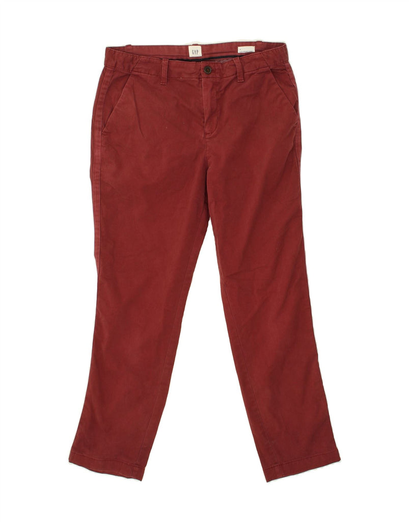 GAP Womens Straight Chino Trousers US 6 Medium  W32 L28  Maroon | Vintage Gap | Thrift | Second-Hand Gap | Used Clothing | Messina Hembry 