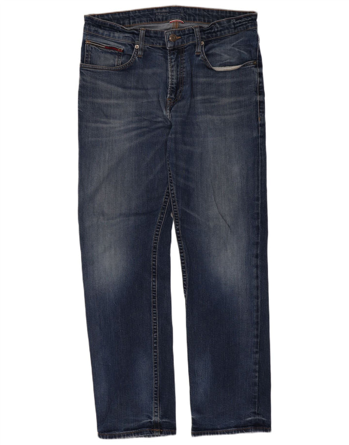 Tommy Hilfiger Mens Straight Jeans W33 L30 Blue Cotton