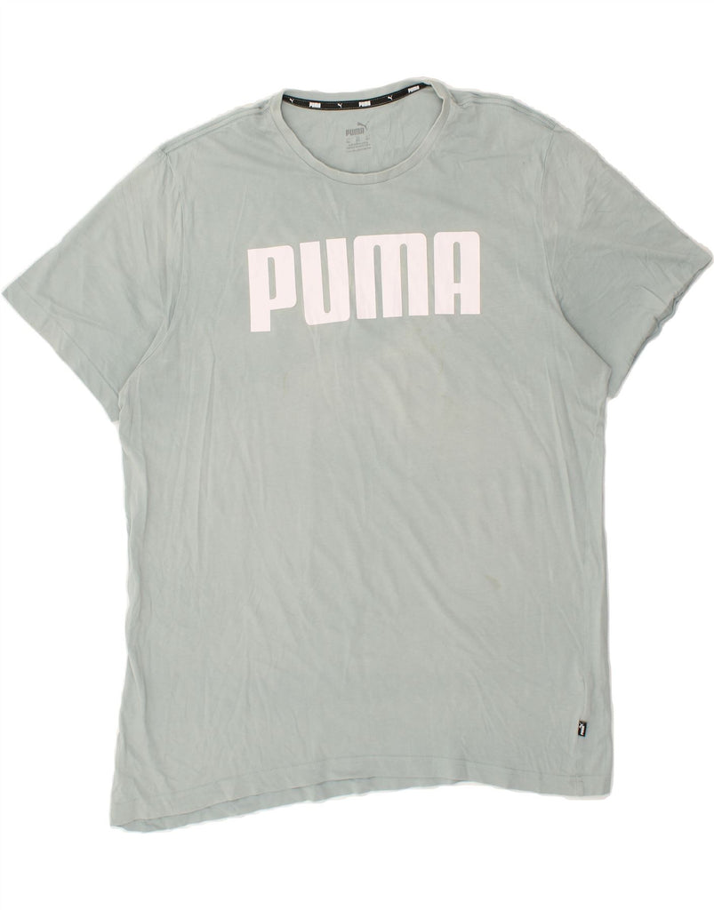 PUMA Mens Graphic T-Shirt Top 2XL Grey | Vintage Puma | Thrift | Second-Hand Puma | Used Clothing | Messina Hembry 