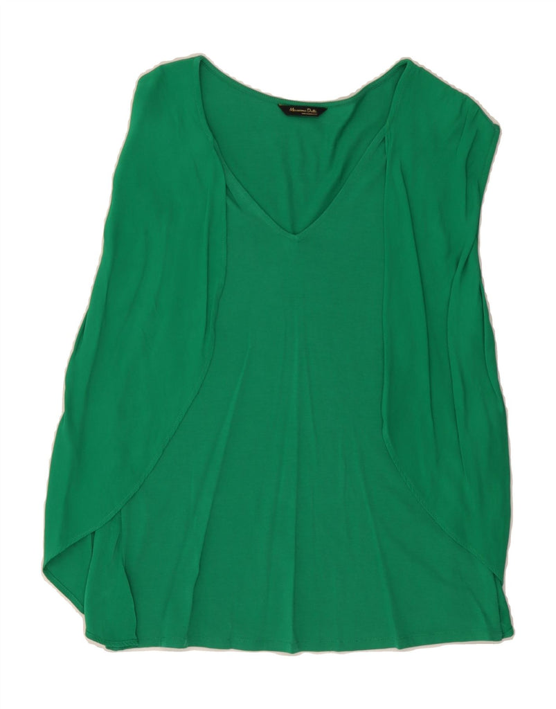 MASSIMO DUTTI Womens Sleeveless Blouse Top UK 10 Small Green Vintage Massimo Dutti and Second-Hand Massimo Dutti from Messina Hembry 