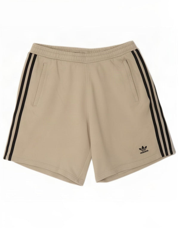 Adidas Mens Sport Shorts Large Beige Cotton