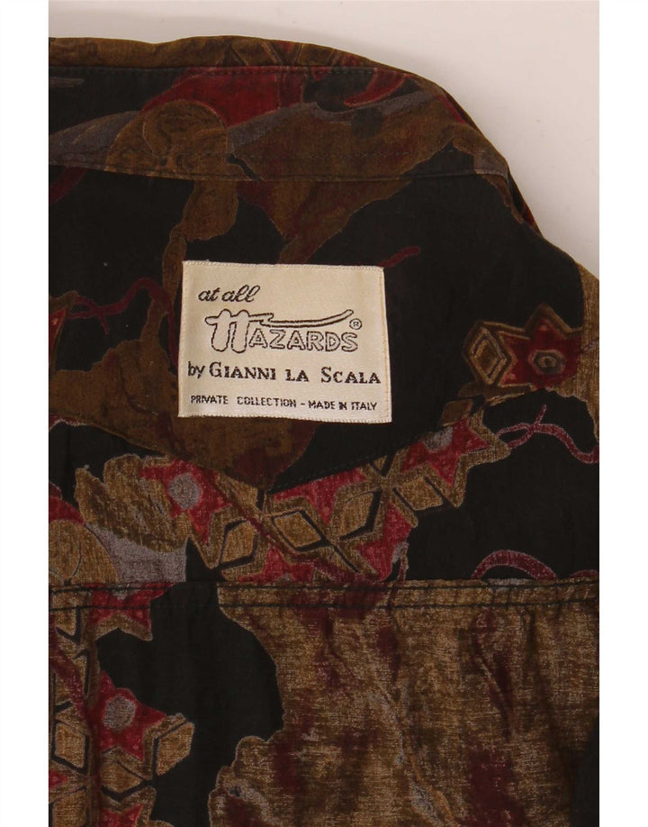 Gianni La Scala Mens Shirt Large Multicoloured Floral