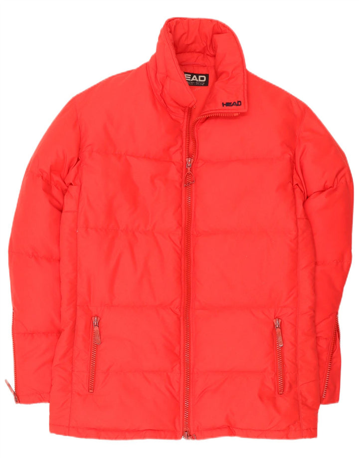 HEAD Womens Padded Coat UK 14 Medium Red Polyamide