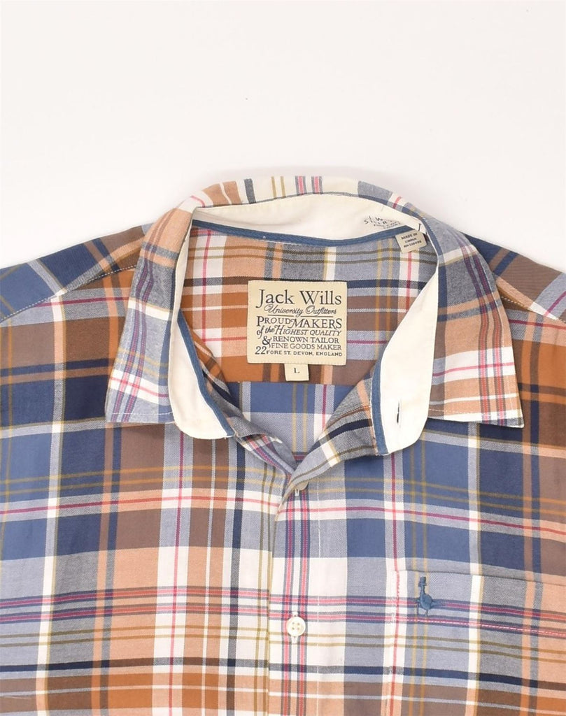 JACK WILLS Mens Shirt Large Multicoloured Check Cotton | Vintage Jack Wills | Thrift | Second-Hand Jack Wills | Used Clothing | Messina Hembry 