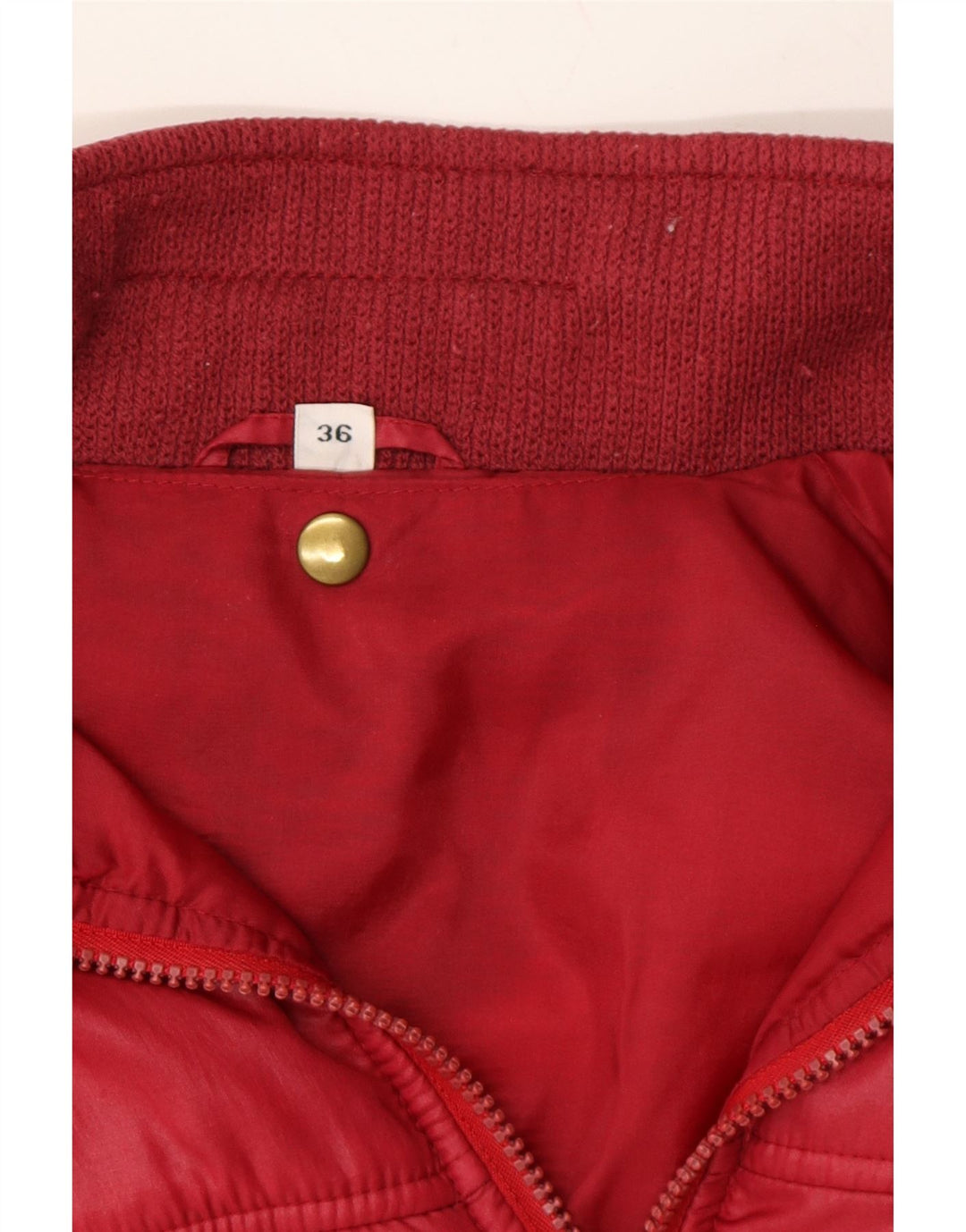 VINTAGE Mens Bomber Jacket UK 36 Small Red Polyamide Vintage Vintage and Second-Hand Vintage from Messina Hembry 