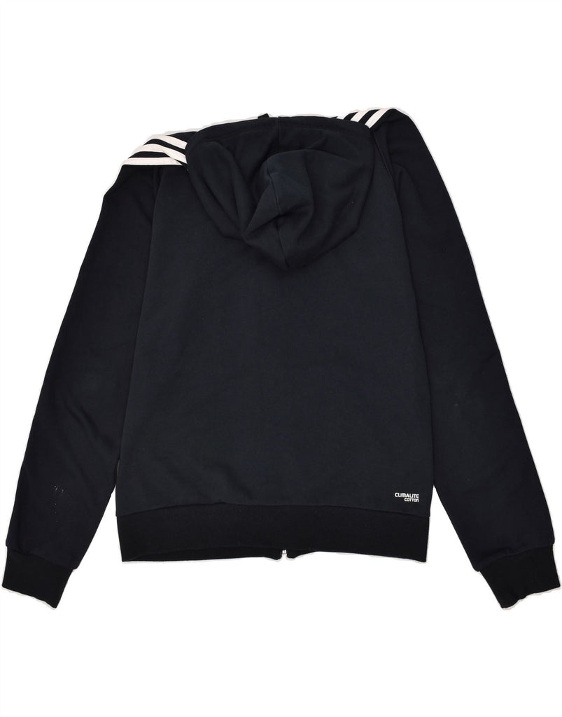 ADIDAS Mens Clima 365 Zip Hoodie Sweater Medium Black Cotton | Vintage Adidas | Thrift | Second-Hand Adidas | Used Clothing | Messina Hembry 