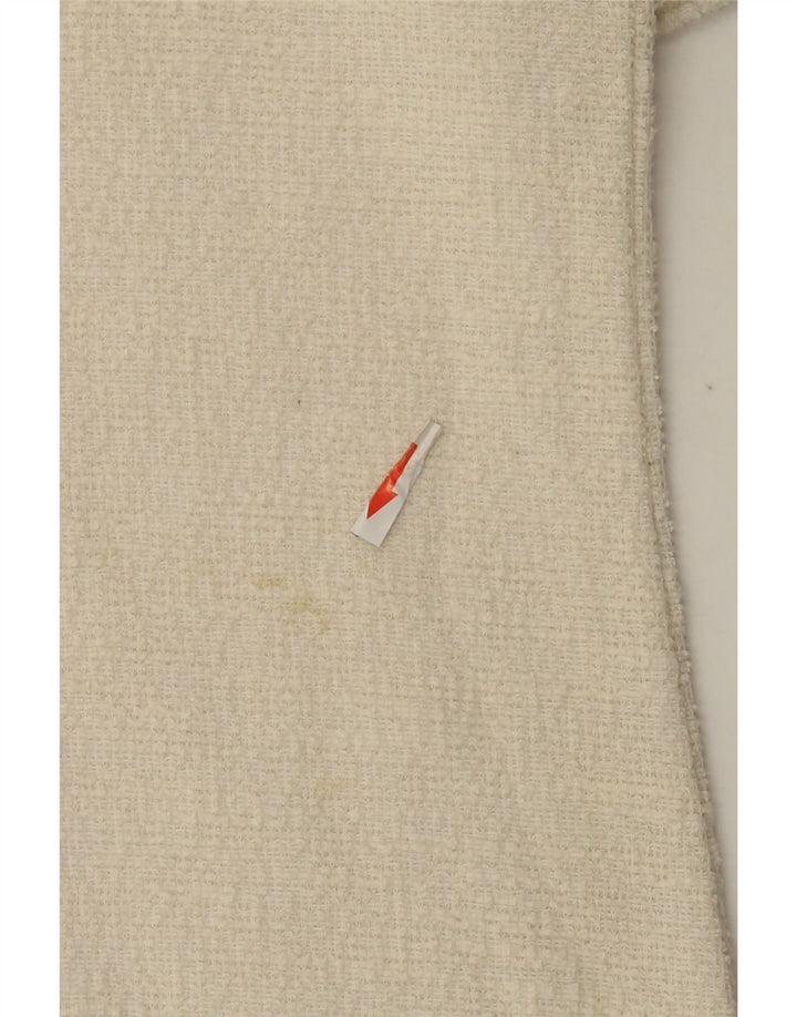Zara Womens Sheath Dress UK 8 Small Off White Cotton