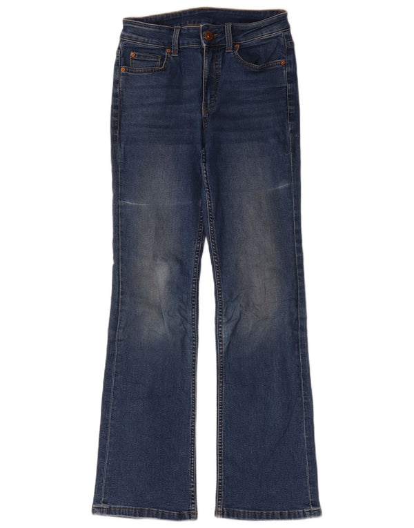 Marks & Spencer Womens Flared Jeans UK 8 Smal W28 L29 Blue Cotton