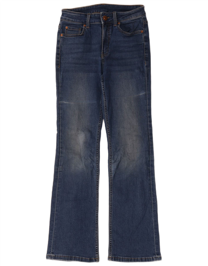 Marks & Spencer Womens Flared Jeans UK 8 Smal W28 L29 Blue Cotton