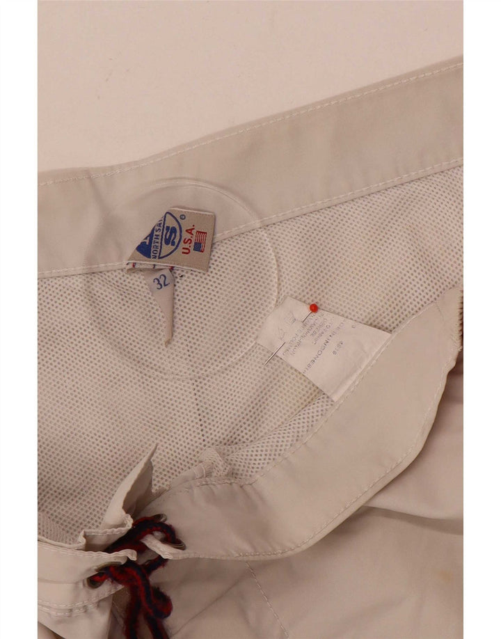 North Sails Mens Graphic Swimming Shorts Medium White Colourblock Polyamide