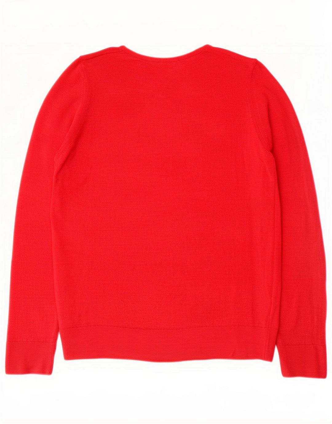 Marks & Spencer Womens Boat Neck Jumper Sweater UK 14 medium Red Wool