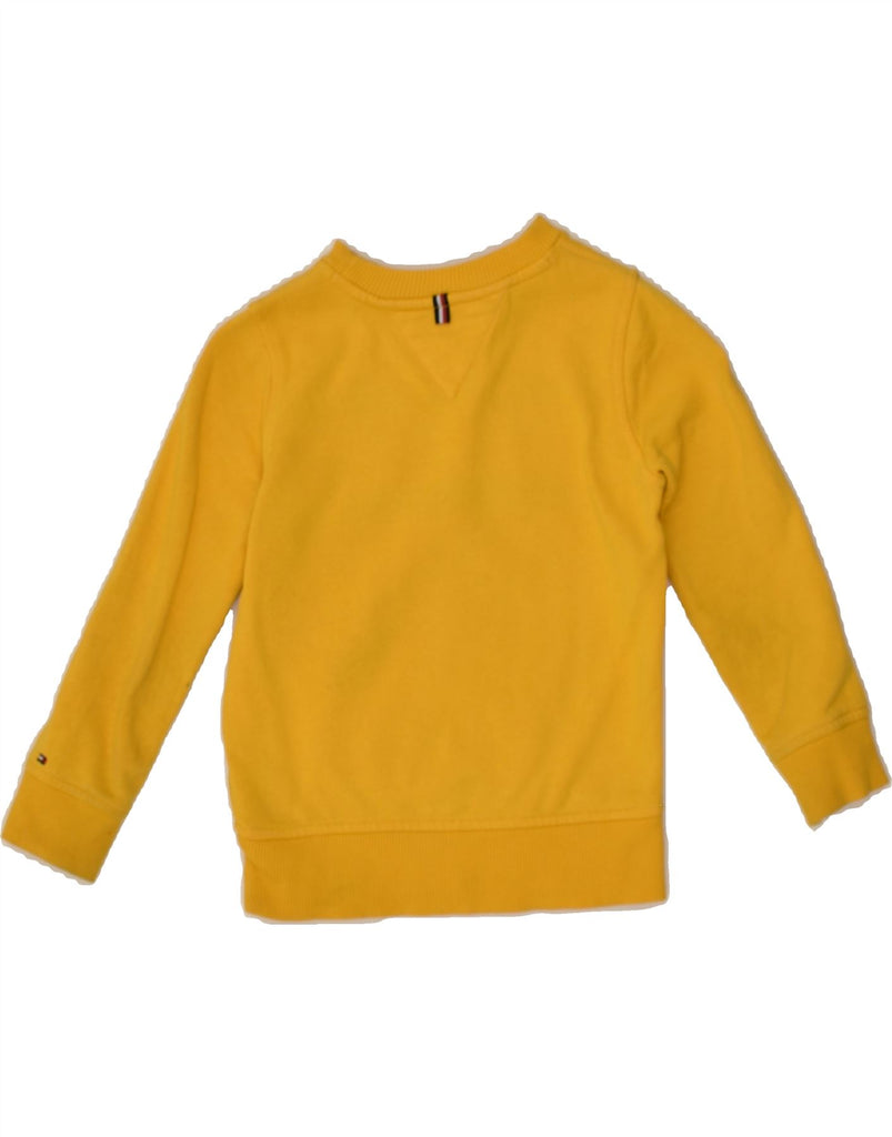 TOMMY HILFIGER Boys Sweatshirt Jumper 3-4 Years Yellow Striped Cotton | Vintage Tommy Hilfiger | Thrift | Second-Hand Tommy Hilfiger | Used Clothing | Messina Hembry 