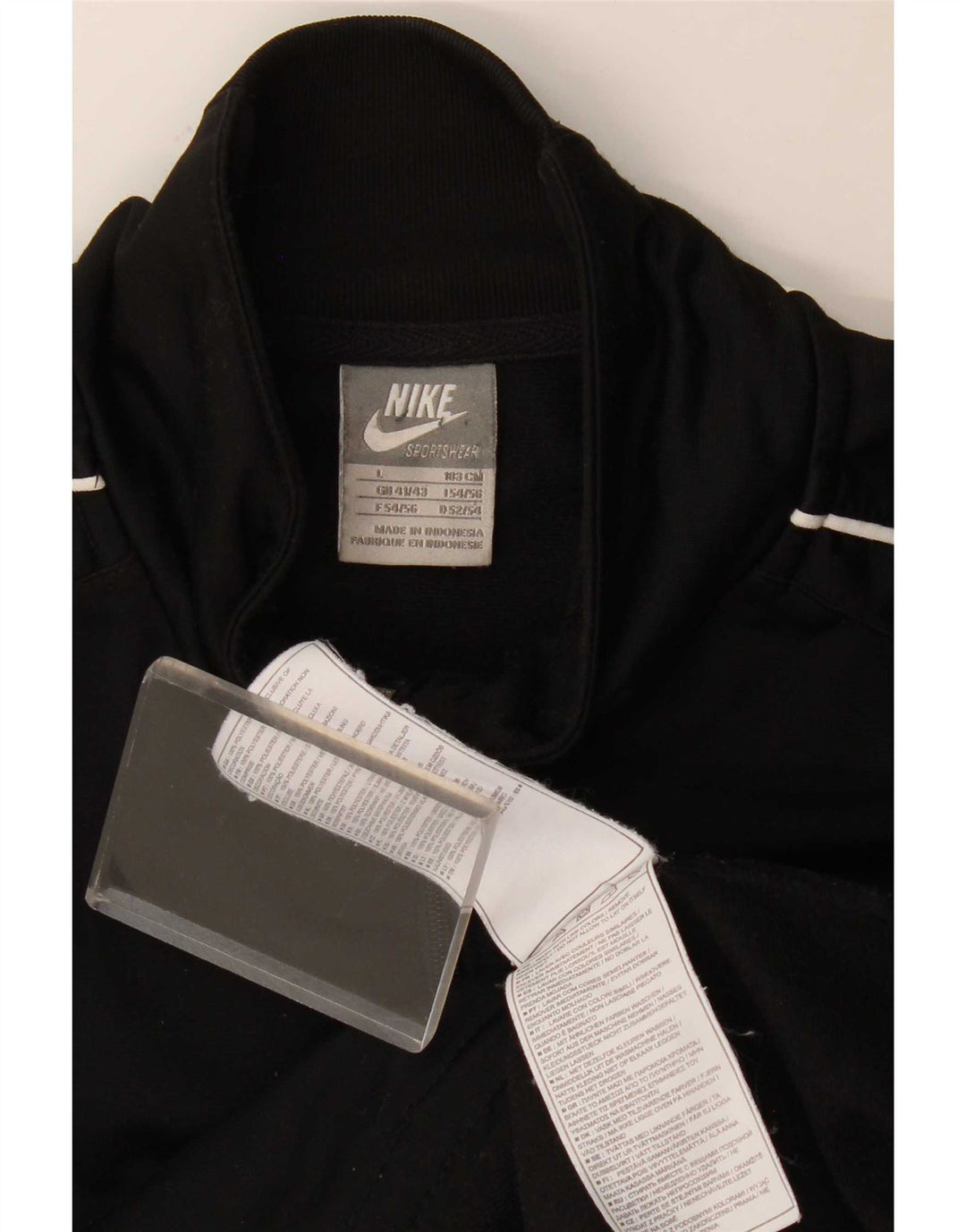 Nike Mens Tracksuit Top Jacket UK 41/43 Large Black Polyester