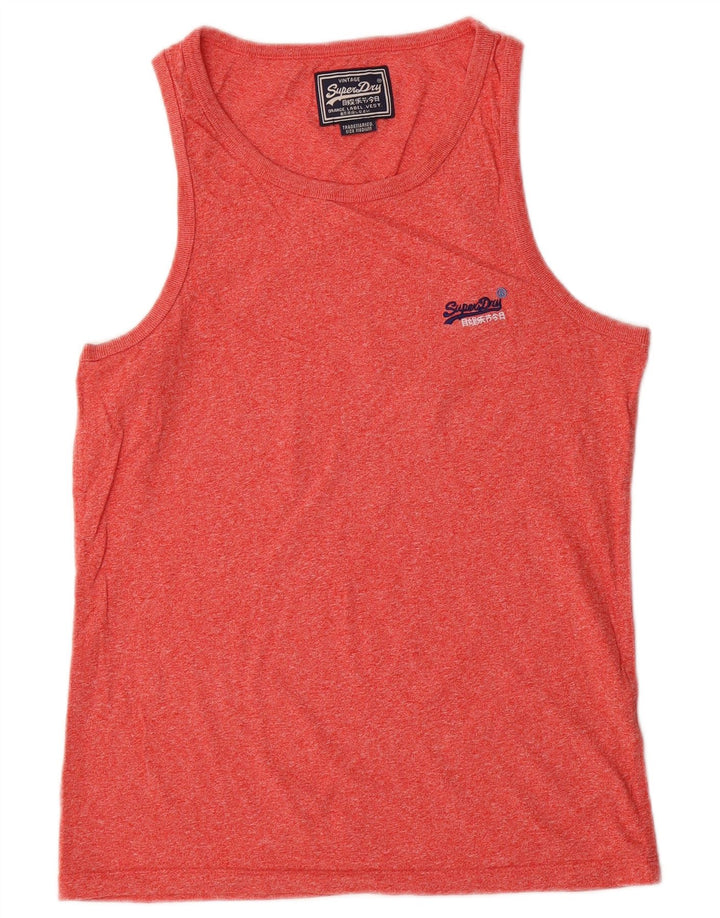 Superdry Mens Vest Top Medium Red Flecked Cotton