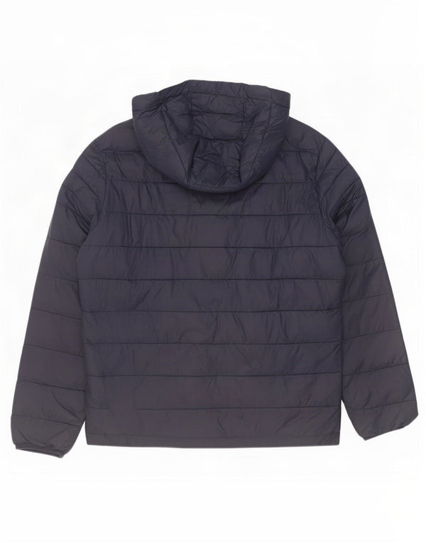 Jack & Jones Mens Hooded Padded Jacket UK 40 Large Navy Blue Nylon