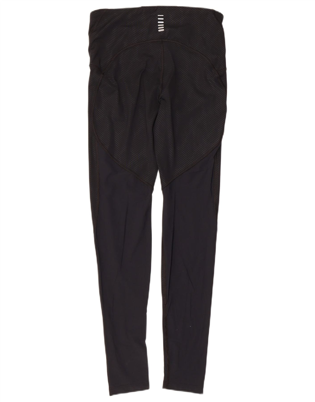 Under Armour Womens Leggings UK 14 Medium Black Striped Nylon