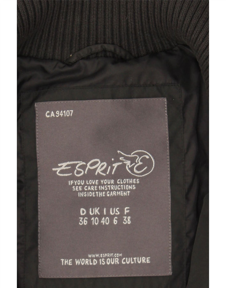 ESPRIT Womens Padded Gilet UK 10 Small  Black Polyester Vintage Esprit and Second-Hand Esprit from Messina Hembry 