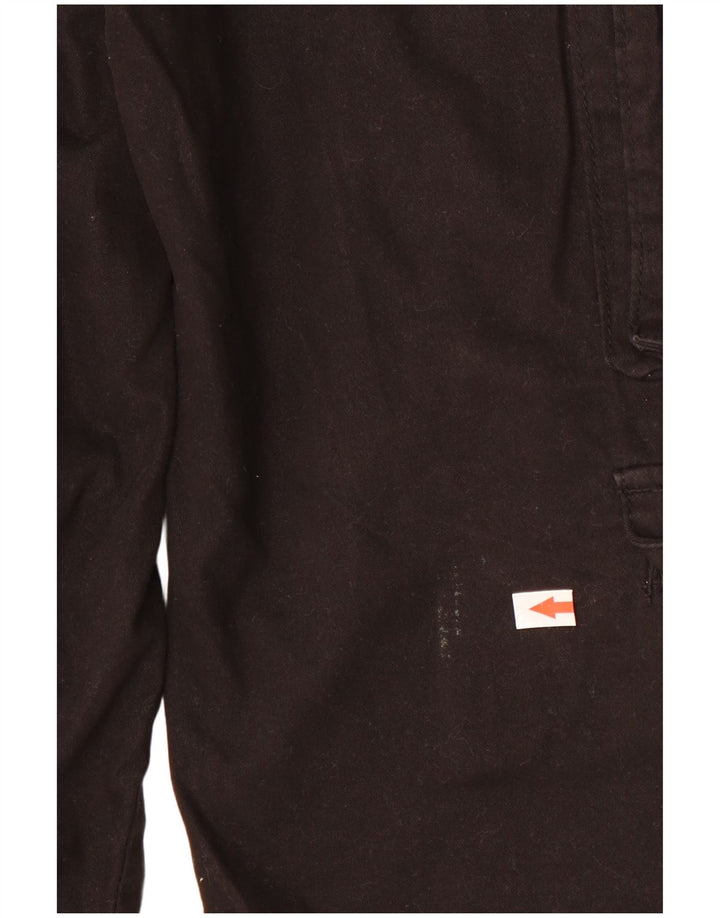 French Connection Boys Graphic Cargo Trousers 9-10 Years W24 L23 Black