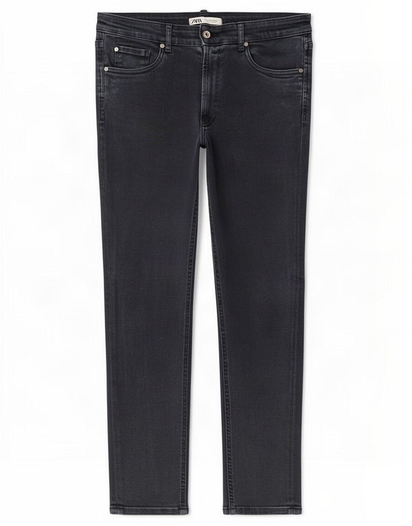 Zara Mens Skinny Jeans EU 44 Large W34 L27 Navy Blue Cotton
