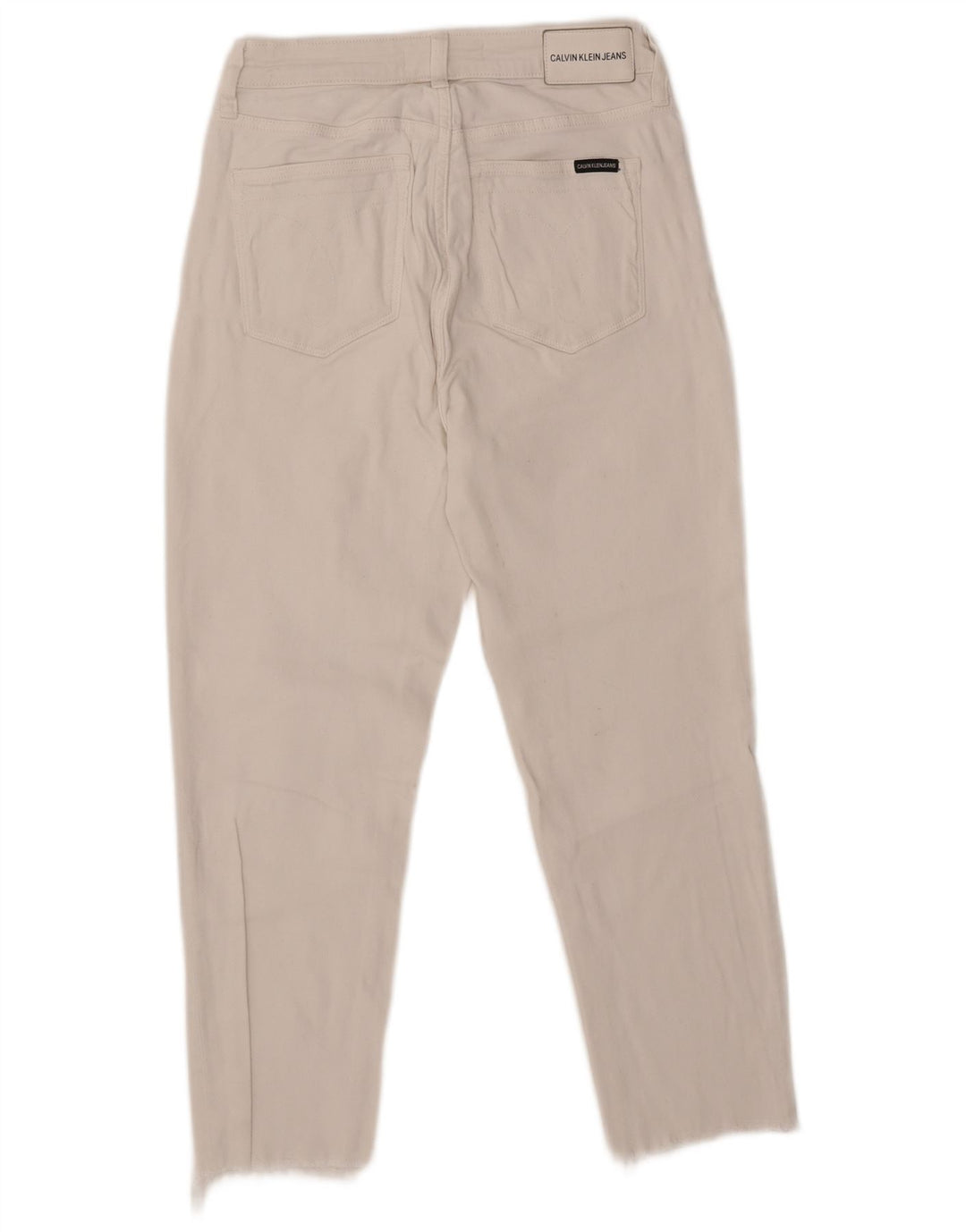 CALVIN KLEIN Womens Cropped Jeans W30 L24  White Cotton