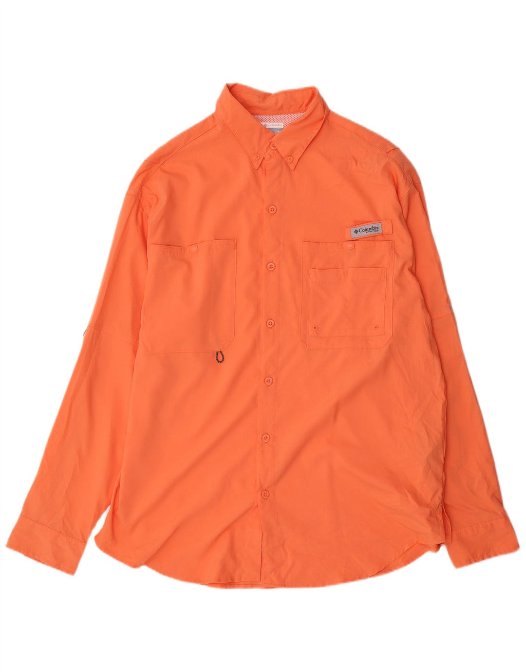 Columbia Mens Shirt Medium Orange Polyester