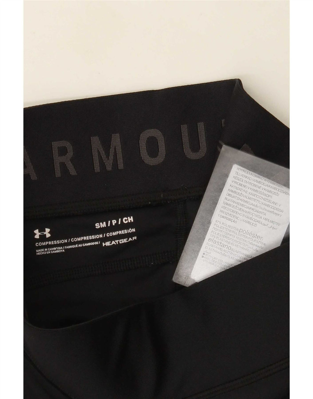 Under Armour Womens Heat Gear Capri Leggings UK 8 Small Black Polyester