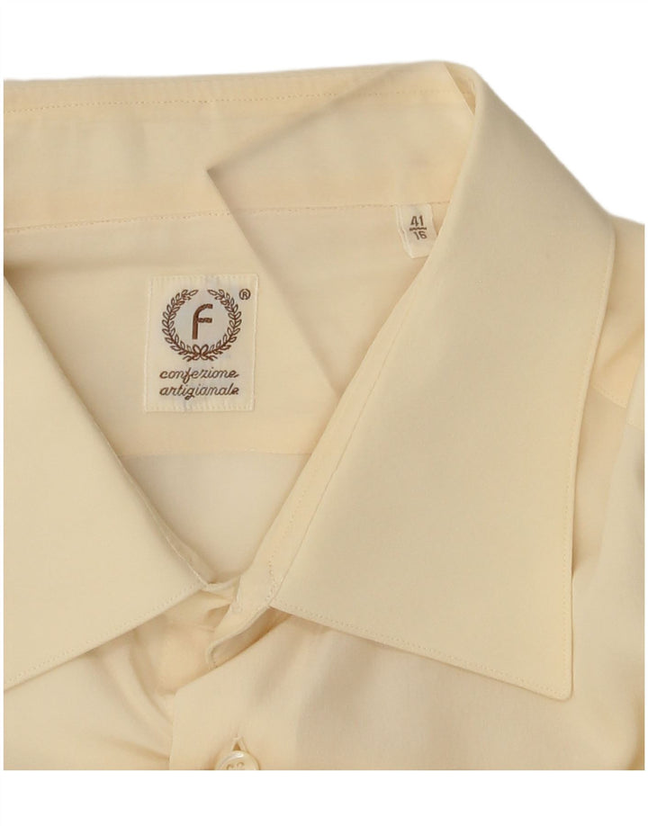 Vintage Mens Shirt Size 41 Large Off White