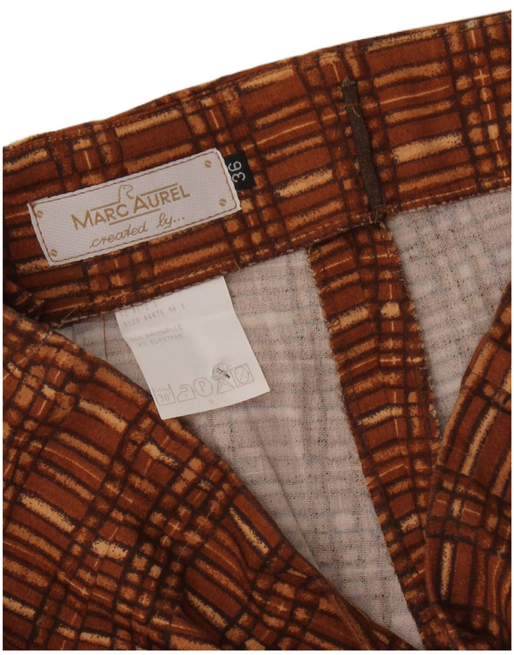 Marc Aurel Womens Tapered Casual Trousers EU 36 Small W26 L29 Brown Check