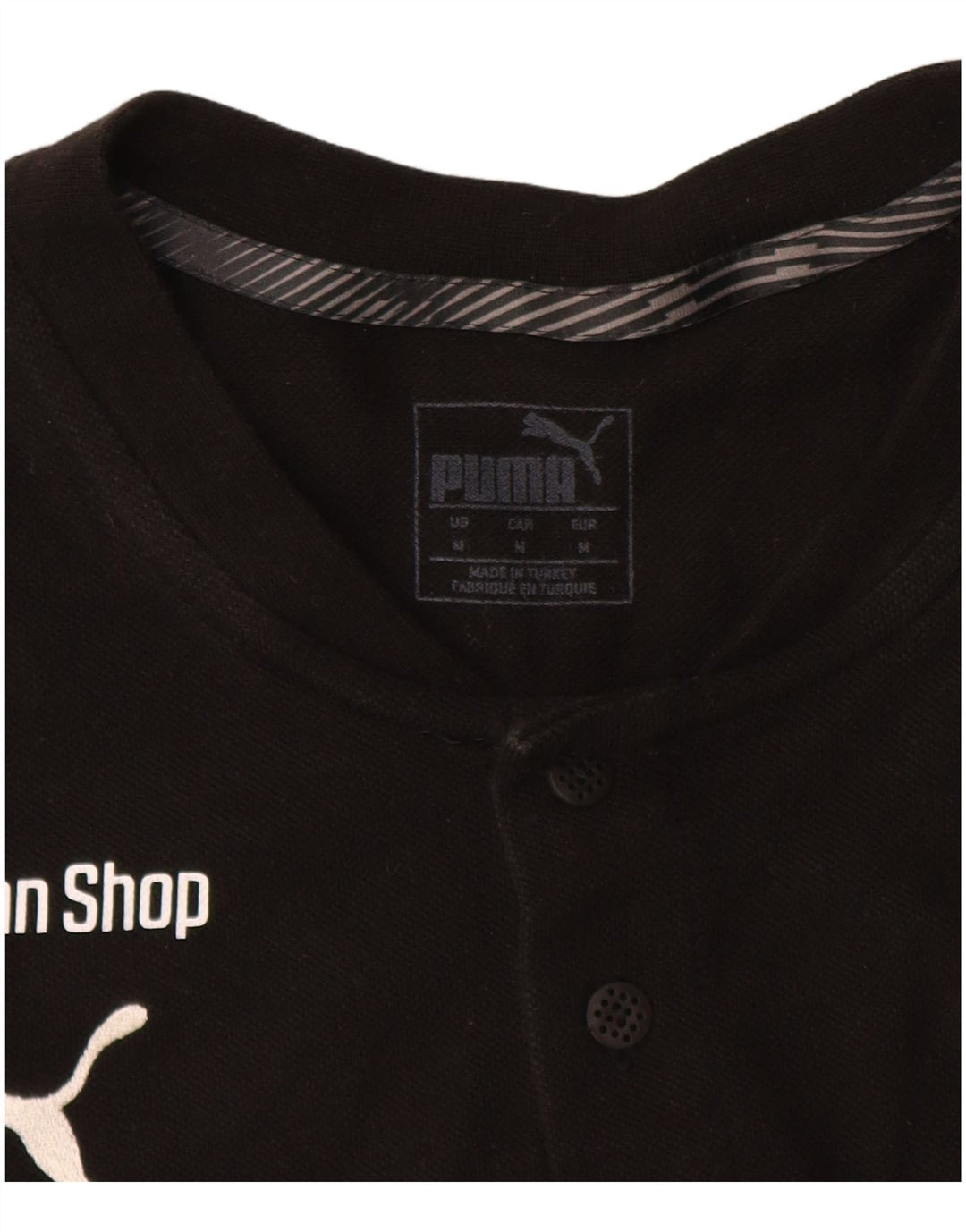PUMA Mens Graphic T-Shirt Top Medium Black Cotton