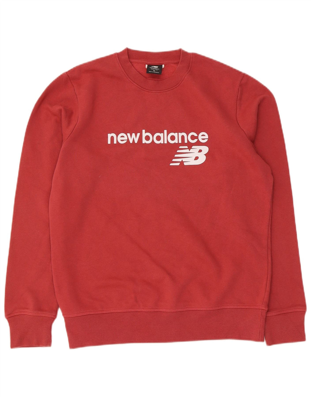 New Balance Womens Graphic Sweatshirt Jumper UK 14 Medium Red