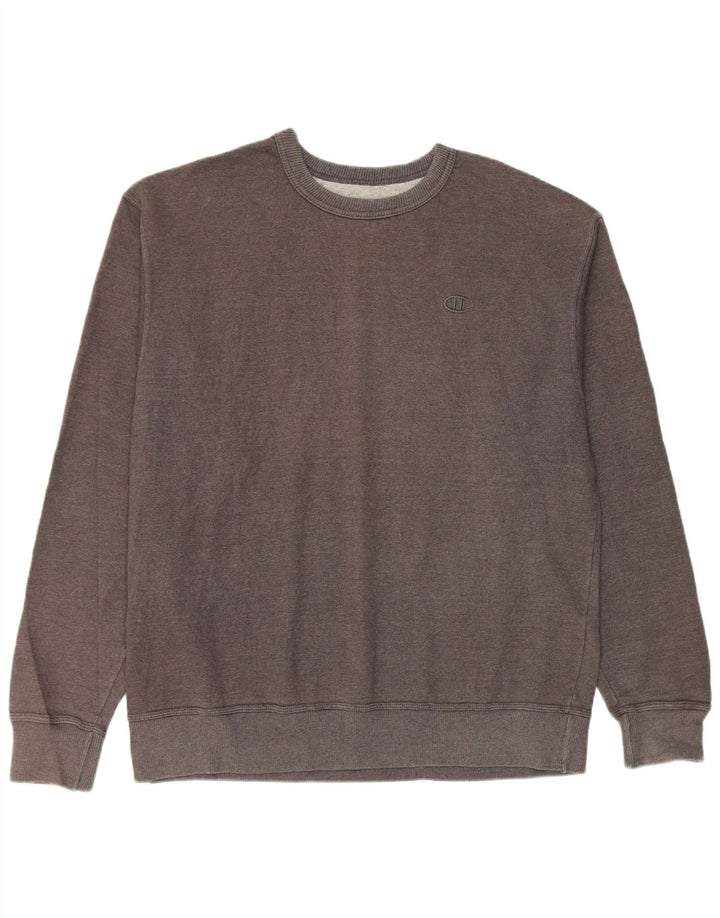 Champion Mens Sweatshirt Jumper Large Grey Cotton