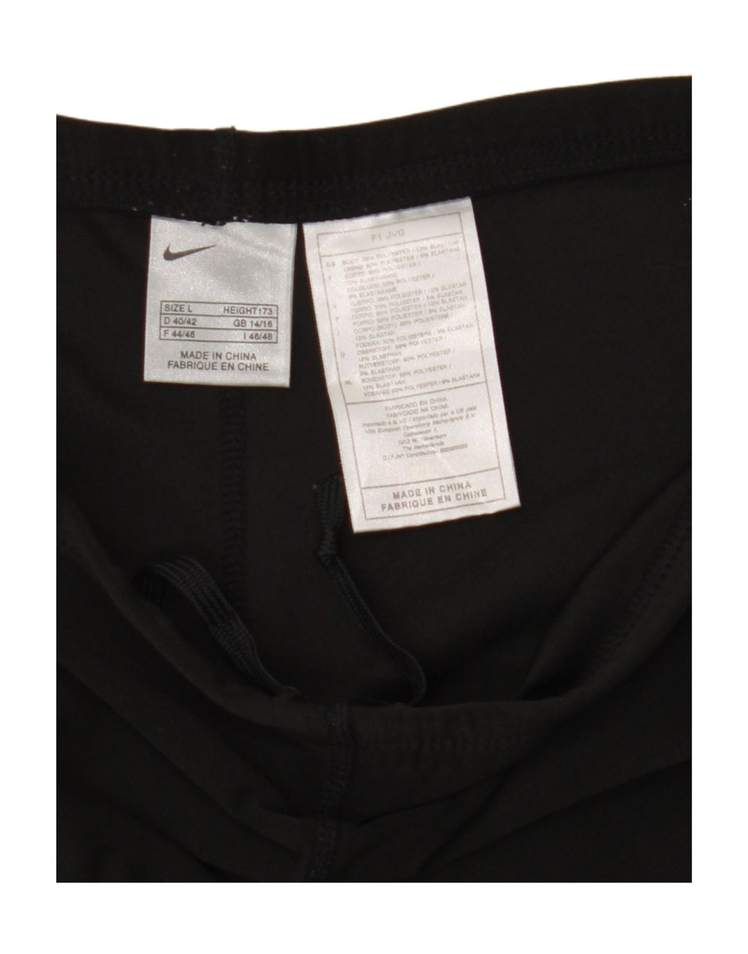Nike Womens Leggings UK 14/16 Large  Black Polyester