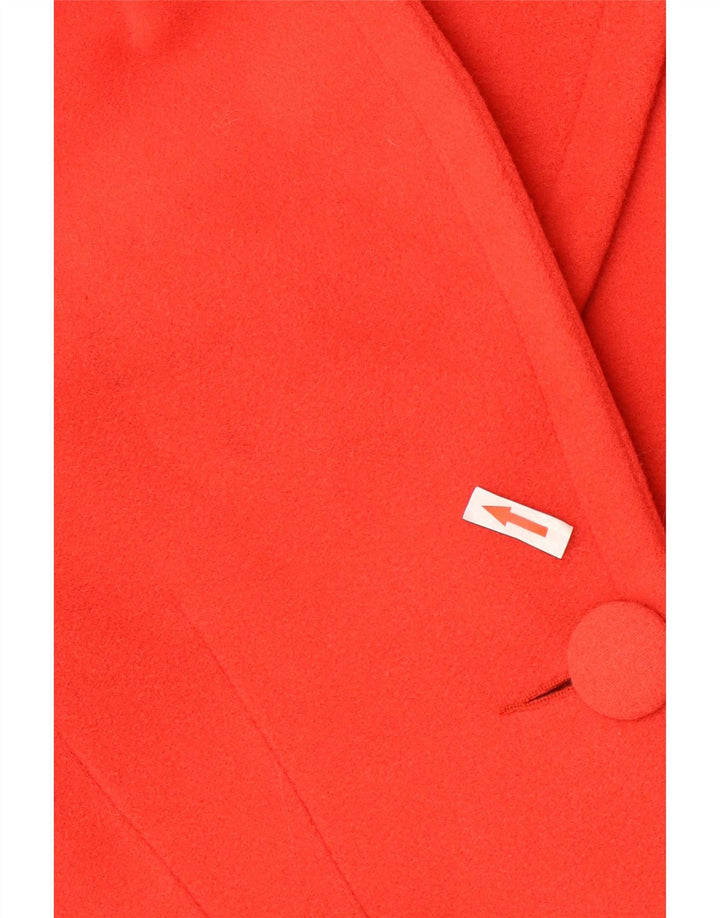 Armorica Womens 1 Button Blazer Jacket IT 44 Medium Red Wool