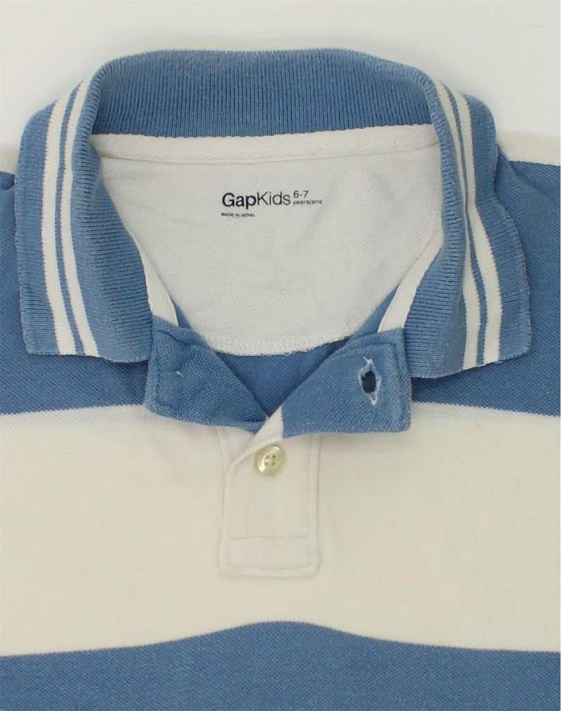 GAP Boys Polo Shirt 6-7 Years Blue Striped Cotton | Vintage Gap | Thrift | Second-Hand Gap | Used Clothing | Messina Hembry 