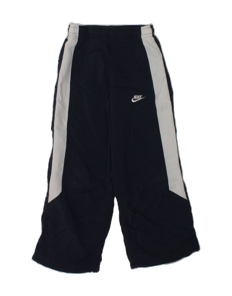 NIKE Boys Graphic Tracksuit Trousers 4-5 Years Small  Navy Blue | Vintage Nike | Thrift | Second-Hand Nike | Used Clothing | Messina Hembry 