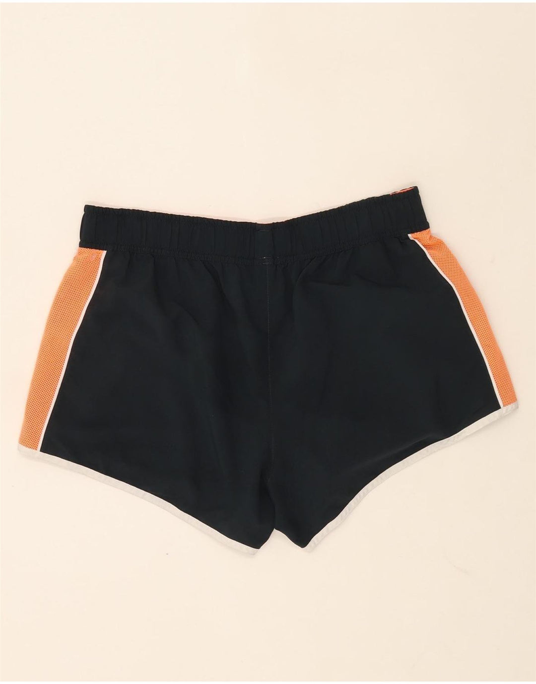 Adidas Womens Sport Shorts UK 12/14 Medium  Navy Blue Colourblock Polyester