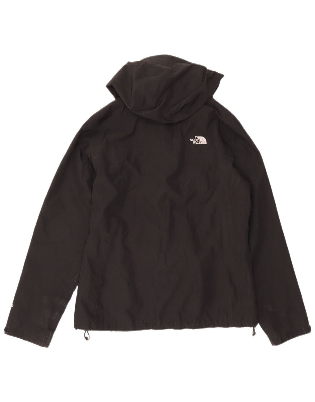 The North Face Womens Hooded Rain Jacket UK 14 Medium Black Polyester