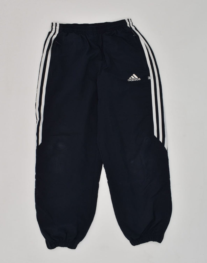 ADIDAS Boys Tracksuit Trousers Joggers 11-12 Years Navy Blue Polyester | Vintage Adidas | Thrift | Second-Hand Adidas | Used Clothing | Messina Hembry 