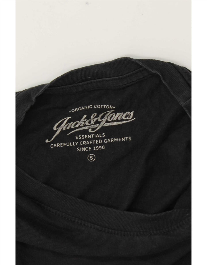 Jack & Jones Mens T-Shirt Top Small Black Cotton